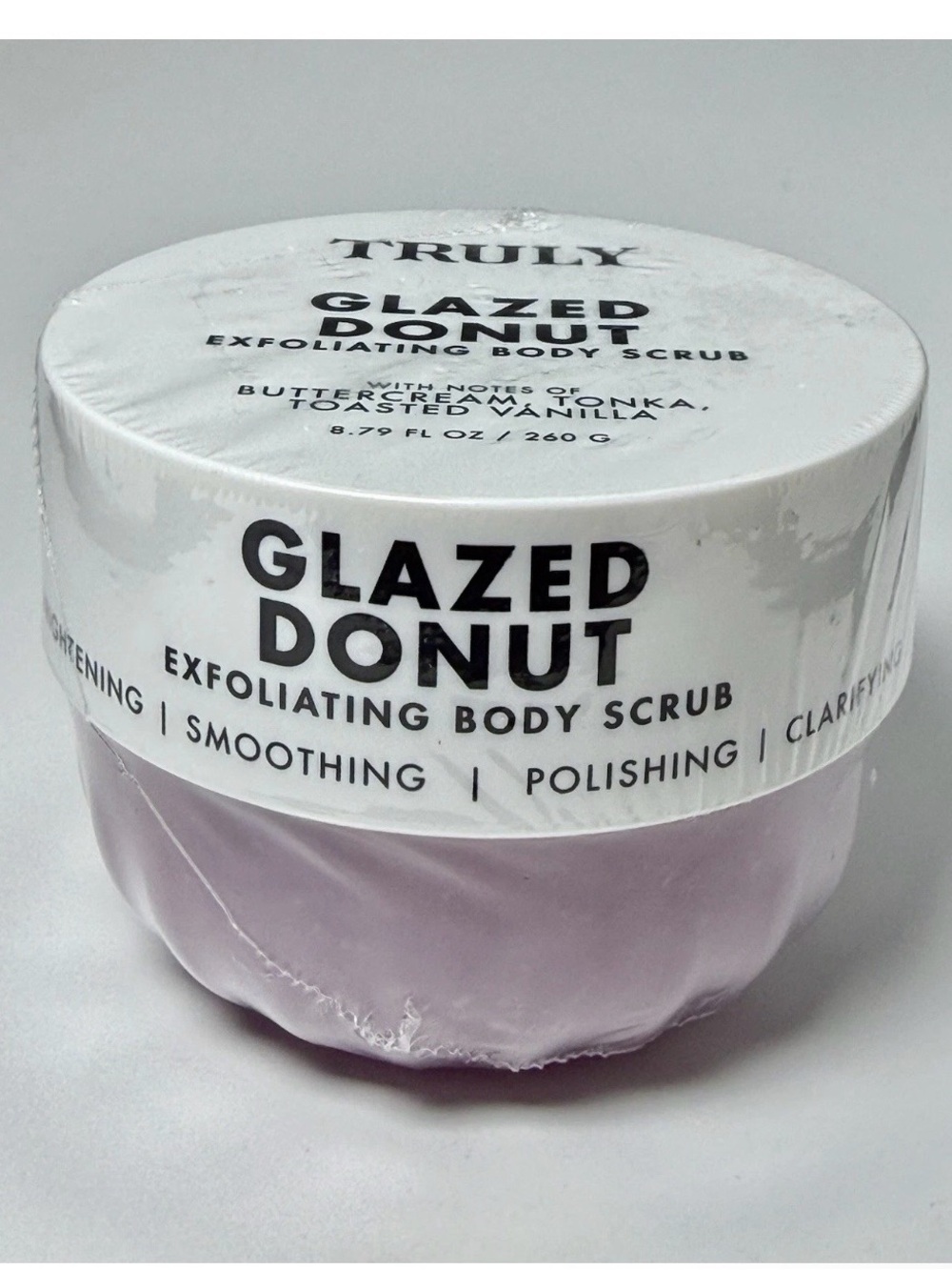Truly Glazed Donut Exfoliating Body Scrub 8.79 oz NEW/SEALED Buttercream Vanilla